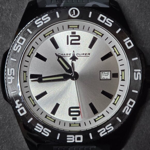 Chase Durer By Invicta Men’s 45mm Silver Sun-Ray Dial Quartz Watch CDW-0175 - Picture 1 of 11